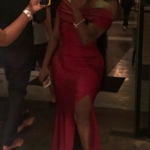 Fashion Nova Satin Maxi Dress